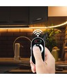 Variateur LED RF avec télécommande tactile, 12V/24V - 3 canaux, 18A, noir, pour rubans LED