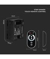 Variateur LED RF avec télécommande tactile, 12V/24V - 3 canaux, 18A, noir, pour rubans LED