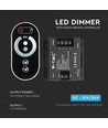 Variateur LED RF avec télécommande tactile, 12V/24V - 3 canaux, 18A, noir, pour rubans LED