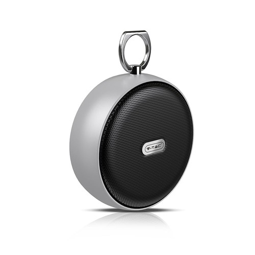 Enceinte Bluetooth portable avec crochet - TWS, batterie 800mAh, micro intégré, gris