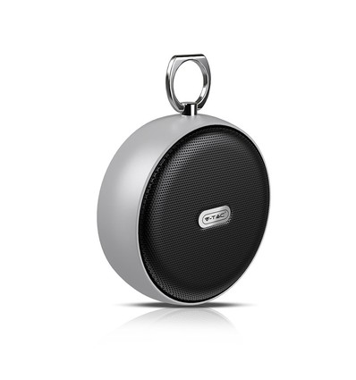 Enceinte Bluetooth portable avec crochet - TWS, batterie 800mAh, micro intégré, gris