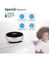 Enceinte Bluetooth portable avec crochet - TWS, batterie 800mAh, micro intégré, gris