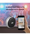 Enceinte Bluetooth portable avec crochet - TWS, batterie 800mAh, micro intégré, gris