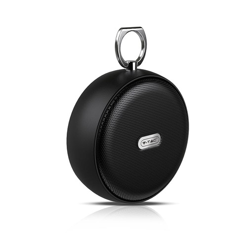Enceinte Bluetooth portable, 2x3W - Noir, TWS, micro intégré, AUX, carte TF, lumière RGB