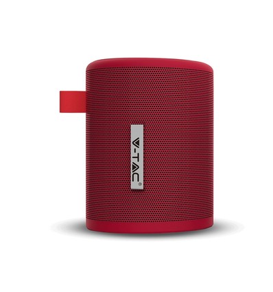 Enceinte Bluetooth portable 5W, Rouge - fonction TWS, batterie 1500mAh, avec câble Micro USB