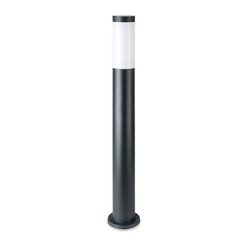 Lampe de jardin V-Tac grise, inoxydable - 80 cm, IP44 extérieur, douille E27, sans source lumineuse