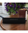 Enceinte Bluetooth portable avec finition tissu - 2x3W, noir, radio FM, USB/TF, TWS, rechargeable, 39,4cm de long