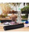 Enceinte Bluetooth portable avec finition tissu - 2x3W, noir, radio FM, USB/TF, TWS, rechargeable, 39,4cm de long