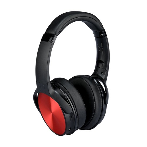 Casque sans fil Bluetooth, rouge - Jusqu'à 12 heures d'autonomie, batterie 500mAh, sacoche incluse