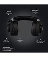 Casque Bluetooth sans fil, noir - 12 heures d'autonomie, pliable