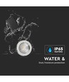 Spot LED encastrable 5W Ø8,15cm - Ignifuge, Samsung LED chip, IP65, dimmable, Trou: Ø5,7 cm, Dim: Ø8,15 cm