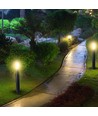 Lampe de jardin V-Tac grise, inoxydable - 80 cm, IP44 extérieur, douille E27, sans source lumineuse