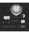 Spot LED encastrable 5W Ø8,15cm - Ignifuge, Samsung LED chip, IP65, dimmable, Trou: Ø5,7 cm, Dim: Ø8,15 cm
