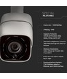 Caméra de surveillance IP 1080P, 12V - IP65, 2.0MP bullet, 20-30m IR, intérieur/extérieur