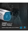 Caméra de surveillance IP 1080P, 12V - IP65, 2.0MP bullet, 20-30m IR, intérieur/extérieur