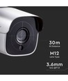 Caméra de surveillance IP 1080P, 12V - IP65, 2.0MP bullet, 20-30m IR, intérieur/extérieur