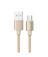 MicroUSB 1m câble en tissu - Or, microUSB vers USB-A