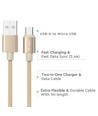 MicroUSB 1m câble en tissu - Or, microUSB vers USB-A