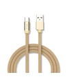 Câble USB Type-C 1m en or - Ruby Series, tresse en coton, USB-C vers USB-A