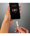 Câble USB Type-C 1m en or - Ruby Series, tresse en coton, USB-C vers USB-A