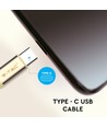 Câble USB Type-C 1m en or - Ruby Series, tresse en coton, USB-C vers USB-A