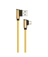 Câble Micro USB 1m Type-L, Or - 2.4A, Diamond Series, coton tissé