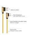 Câble USB Type-C 1M - Or (Série Diamant)
