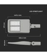 Lampadaire LED 100W - 140lm/W, 14.000lm, Samsung LED chip, gris, extérieur