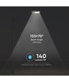 Lampadaire LED 100W - 140lm/W, 14.000lm, Samsung LED chip, gris, extérieur