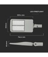 Lampadaire LED 150W, 140lm/W - Samsung LED chip, Inventronics driver, 5700K, IP65