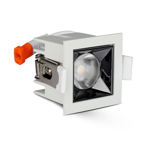 Spot LED encastrable carré 4W, Samsung chip, RA90 - 5700K, 12 degrés, perçage : 45x45mm