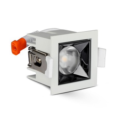 Spot LED encastrable carré 4W, Samsung chip, RA90 - 5700K, 12 degrés, perçage : 45x45mm
