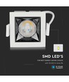 Spot LED encastrable carré 4W, Samsung chip, RA90 - 5700K, 12 degrés, perçage : 45x45mm