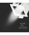 Spot LED encastrable carré 4W, Samsung chip, RA90 - 5700K, 12 degrés, perçage : 45x45mm