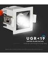 Spot LED encastrable carré 4W, Samsung chip, RA90 - 5700K, 12 degrés, perçage : 45x45mm