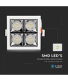 Spot LED encastrable carré 16W, RA90 - Samsung LED chip, Coupe : 8,5 x 8,5 cm, Dim : 9,3 x 9,3 cm