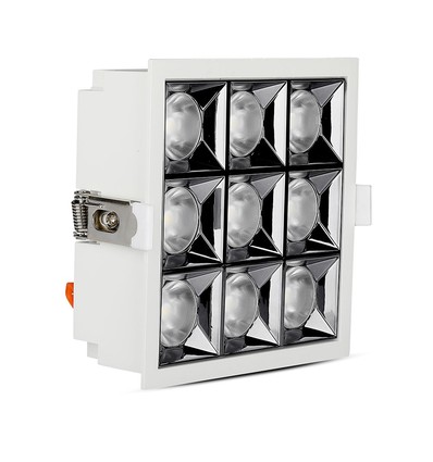 Panneau LED encastrable carré 36W avec Samsung chip - 2880lm, RA90, 12°, coupe : 120x120mm, 5700K