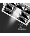 Panneau LED encastrable carré 36W avec Samsung chip - 2880lm, RA90, 12°, coupe : 120x120mm, 5700K