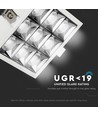 Panneau LED encastrable 36W Samsung, RA90 - Carré, 2880lm, Coupe : 120x120mm, Reflector SMD Downlight