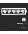 Spot LED encastrable rectangulaire 20W, RA90 - Samsung LED chip, blanc, coupe : 200x45 mm, 5700K