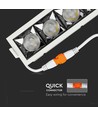 Spot LED encastrable rectangulaire 20W, RA90 - Samsung LED chip, blanc, coupe : 200x45 mm, 5700K