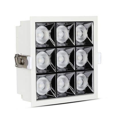 Dalle LED encastrable carrée 36W, Samsung chip - RA90, 2880lm, Trou: 120x120mm, 38 degrés