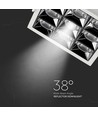 Dalle LED encastrable carrée 36W, Samsung chip - RA90, 2880lm, Trou: 120x120mm, 38 degrés