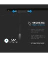 Suspension magnétique pour rail 15W, 24V - 4000K, IP20, noir, 36 degrés, suspension linéaire magnétique