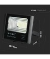 Projecteur LED Solara 25W avec panneau solaire - 550lm, IP65, noir, incl. télécommande et panneau solaire