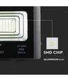 Projecteur LED Solara 25W avec panneau solaire - 550lm, IP65, noir, incl. télécommande et panneau solaire