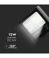 Projecteur LED Solara 25W avec panneau solaire - 550lm, IP65, noir, incl. télécommande et panneau solaire