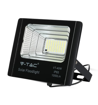 Projecteur LED solaire 40W avec détecteur - 1050lm, 6000K, IP65, incl. télécommande et panneau solaire