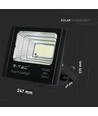 Projecteur LED solaire 40W avec détecteur - 1050lm, 6000K, IP65, incl. télécommande et panneau solaire
