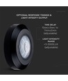 Détecteur de plafond infrarouge PIR 360° - Noir, en saillie, max 200W LED, IP20, portée 8m